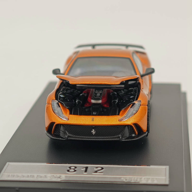 Little Toys 1/64 Ferrari 812 V12 Novitec Alloy Models Car Collection Orange