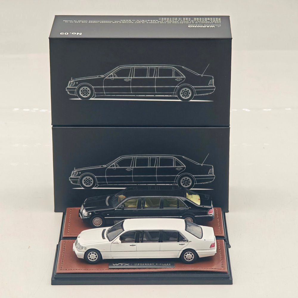 WTX 1 64 W140 S600 Stretch Limousine Black Diecast Model Collectible Display Car