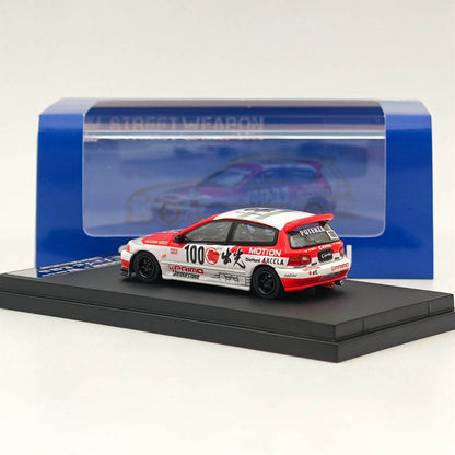 Modèle moulé sous pression 1/64 Street Weapon Honda Civic EG6 revêtement idemitsu Ltd 499 #100 