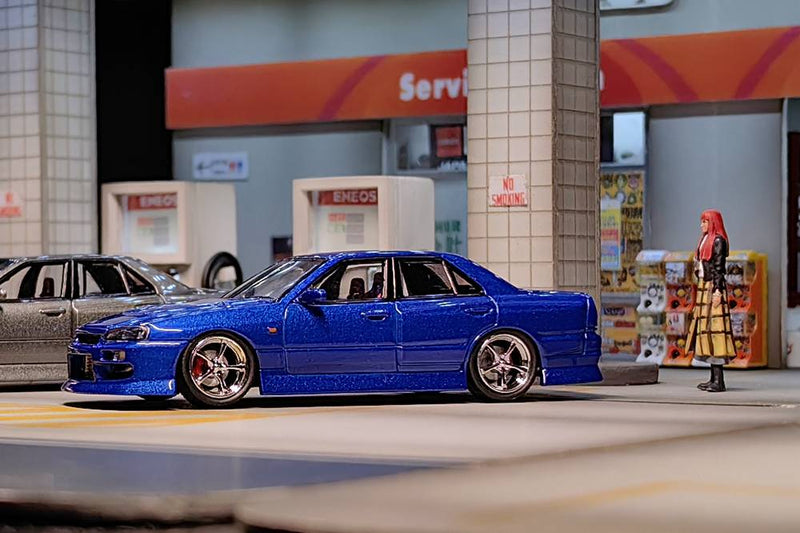 Pre-sale Mortal & OM 1:64 Nissan ER34 uras SKYLINE Miniature Diecast Toys Car Models Hobby Collection Gifts Limited 699