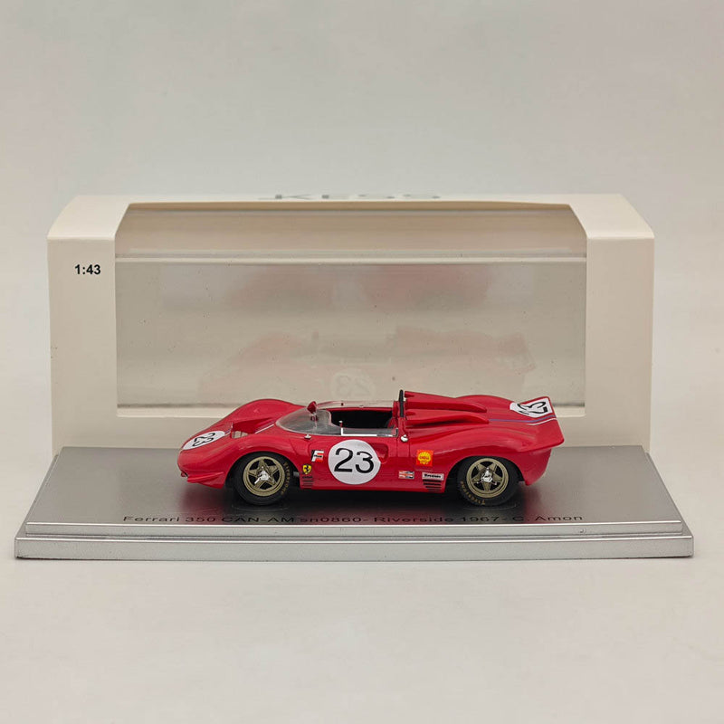 Kess-Model 1/43 Ferrari 350 CAN-AM sn0860-Riverside 1967-C.Amon Resin Model Red