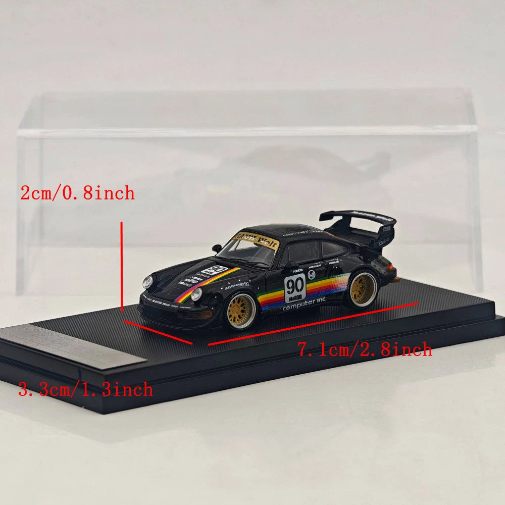SW 1:64 911 993 Apple #90 #89 Racing Sports Model Alloy Model Car