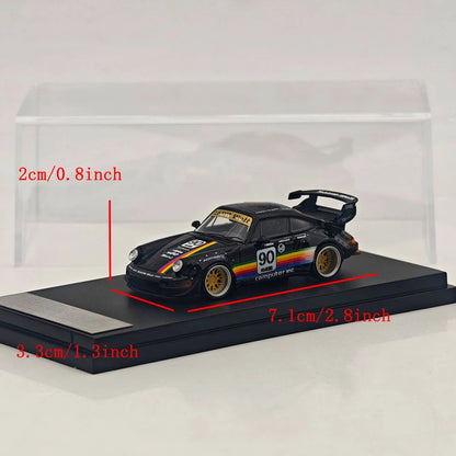 SW 1:64 911 993 Apple #90 #89 Racing Sports Model Alloy Model Car