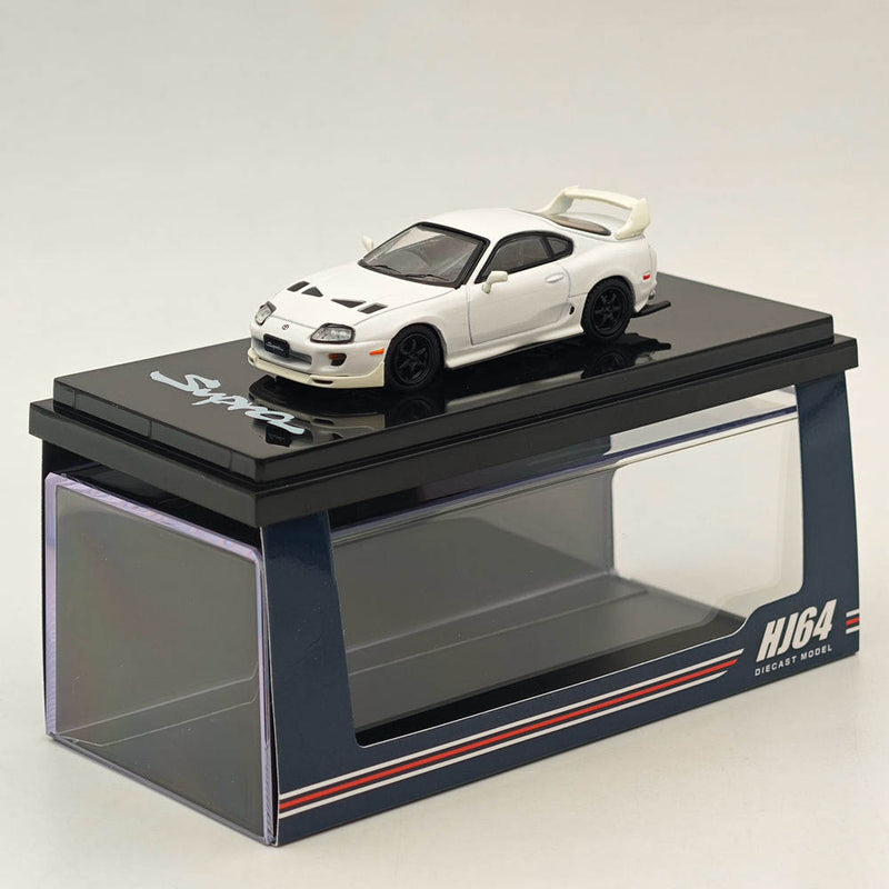 Hobby Japan 1/64 Toyota SUPRA (JZA80) JDM CUSTOMIZED VERSION WHITE II HJ644042W Diecast Models Car Collection