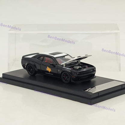 SH 1/64 Challenger Hellcat Texas State Trooper Diecast Model Car Limited Collection