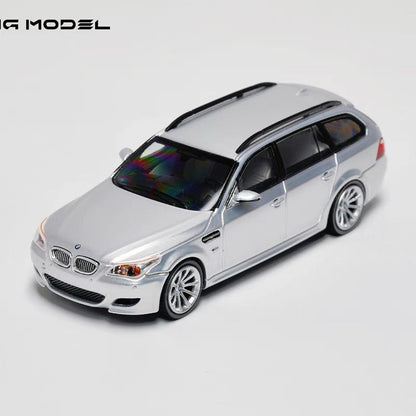 KING MODEL 1:64 BMW M5 E60 TOURING Wagon Diecast Toys Car Models Hobby Collection Gifts Silver--Available in UK - Purchase only from UK addresses