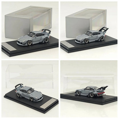 1:64 SW 993 911 Cement Grey Low & High Wing Diecast Model Car Collectible