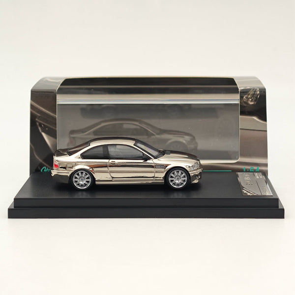 1/64 Stance Hunters BMW E46 M3 Chrome silver Diecast Models Car Collection