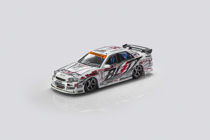MORTAL 1:64 NISSAN SKYLINE ER34 URAS D1GP BLITZ DUNLOF Edition Miniature Diecast Toys Car Models Hobby Collection Gifts 03/06/04/07