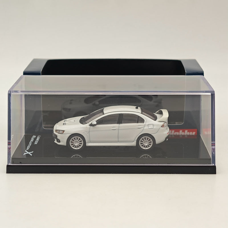 Hobby Japan 1/64 Mitsubishi Lancer Evolution X White Pearl HJ641053AWP Diecast Model Car Limited Collection