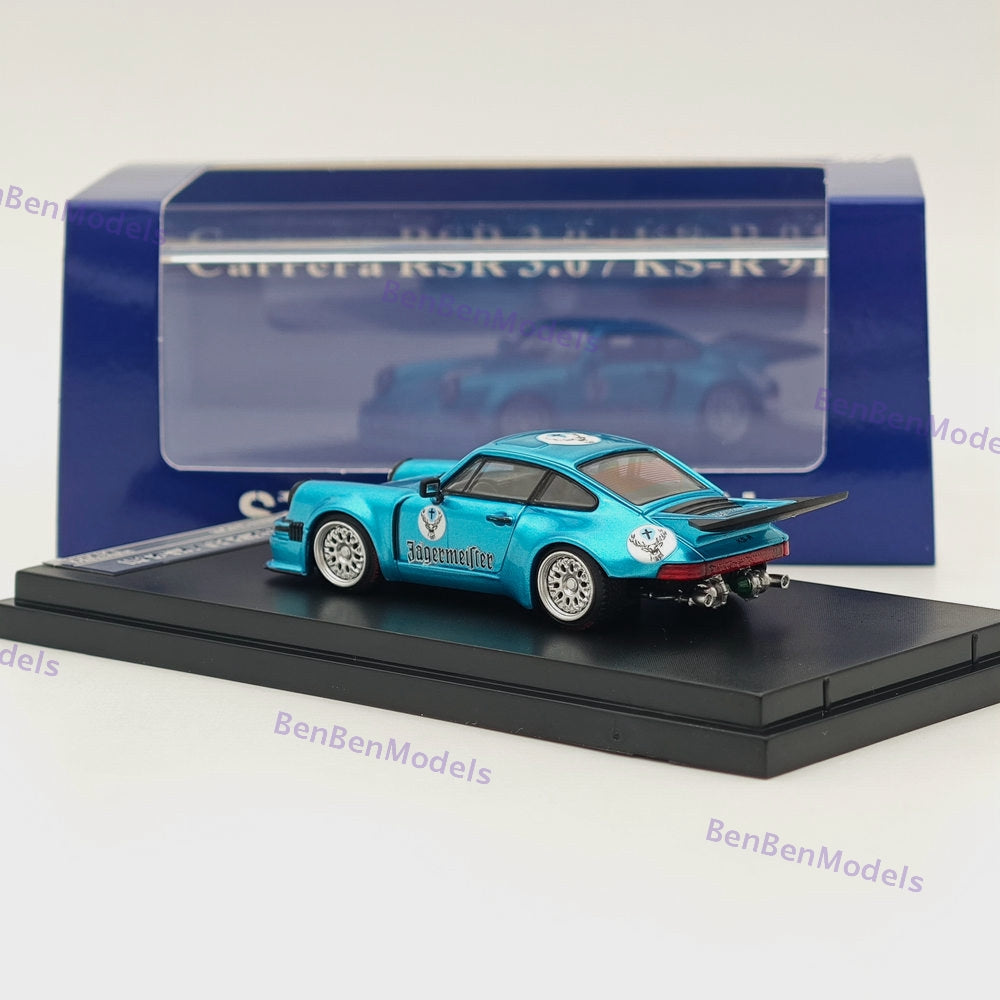 1/64 SW Carrera RSR 3.0/KS-R 911 Blue Diecast Metal Car Limited Collection