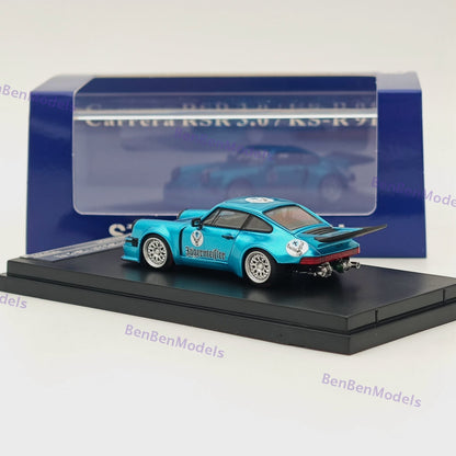 1/64 SW Carrera RSR 3.0/KS-R 911 Blue Diecast Metal Car Limited Collection