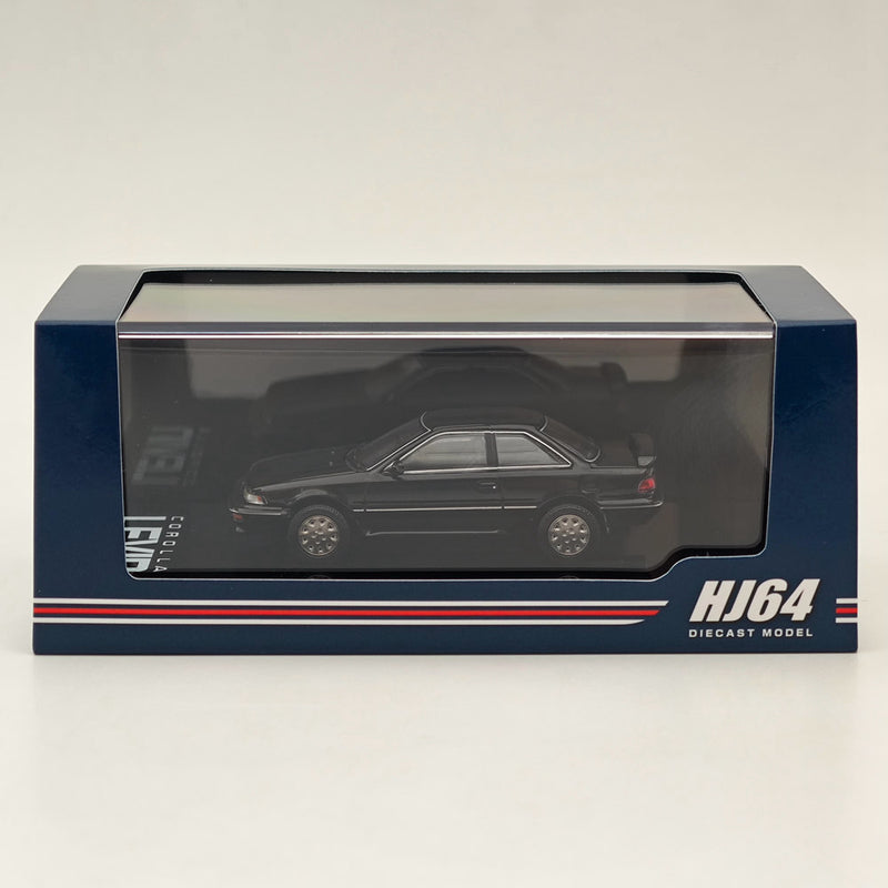 Hobby Japan 1/64 Toyota COROLLA LEVIN GT APEX AE92 Black Metallic HJ641059ABK Diecast Model Car Limited Collection