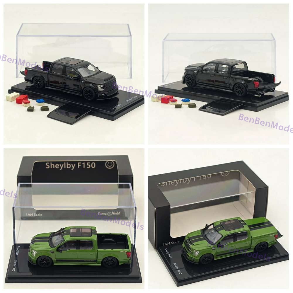 1/64 Funny SHELBY F-150 Shelby Super Snake Pickup Diecast Metal Car Limited