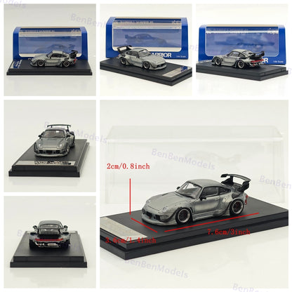 1/64 SW Porsche RWB 993 Wide Body Modification Diecast Model Car Varnish version