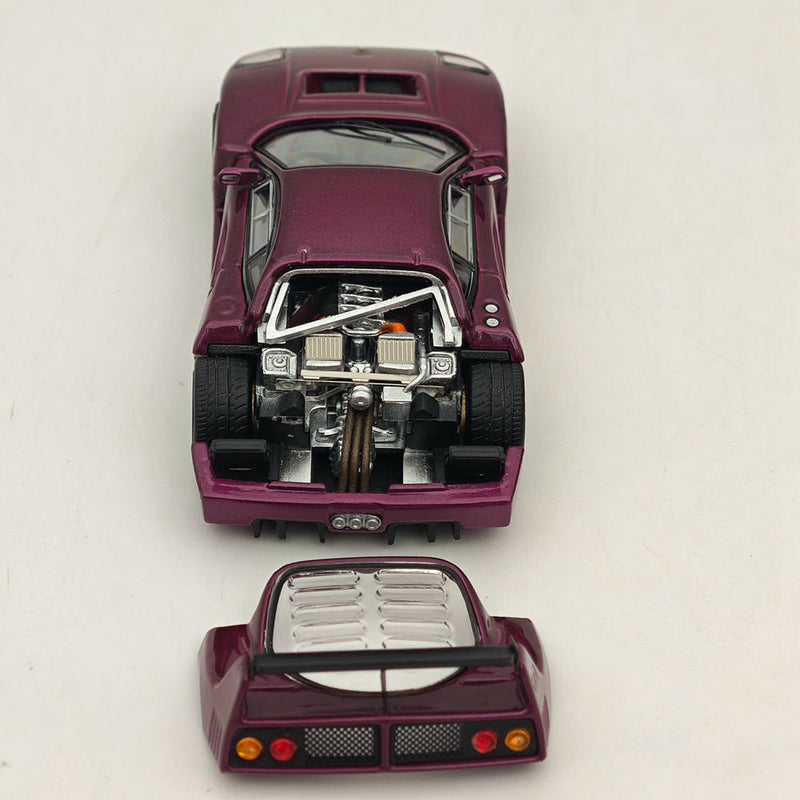 1/64 Stance Hunters Ferrari F40 Legend Series Open Tail Gate Purple Diecast Car