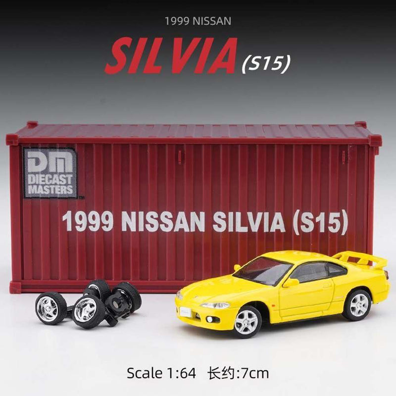 DM Container DieCast Master 1:64 Nissan Silvia S14 S15 Toys Car Models Miniature Hobby Collection Gifts