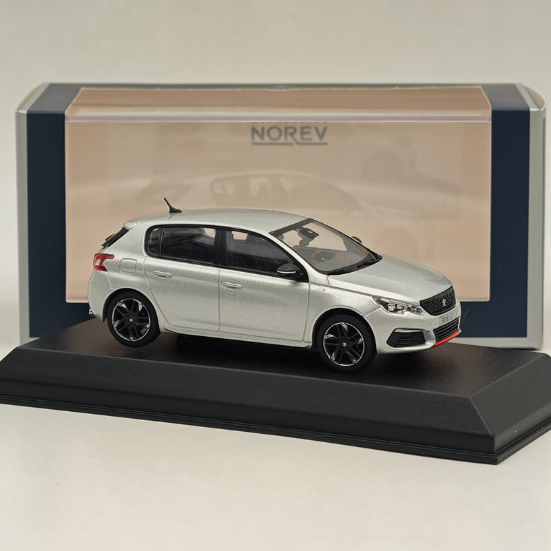 1/43 Norev Peugeot 308 GTi SPORT VERSIO Silver Diecast Model Cars Collection