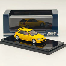 Hobby Japan 1/64 TYPE R (EK9) 1997 Sunlight yellow HJ643016AY with Engine Diecast Models Car Collection Auto Toys Gifts Hobby
