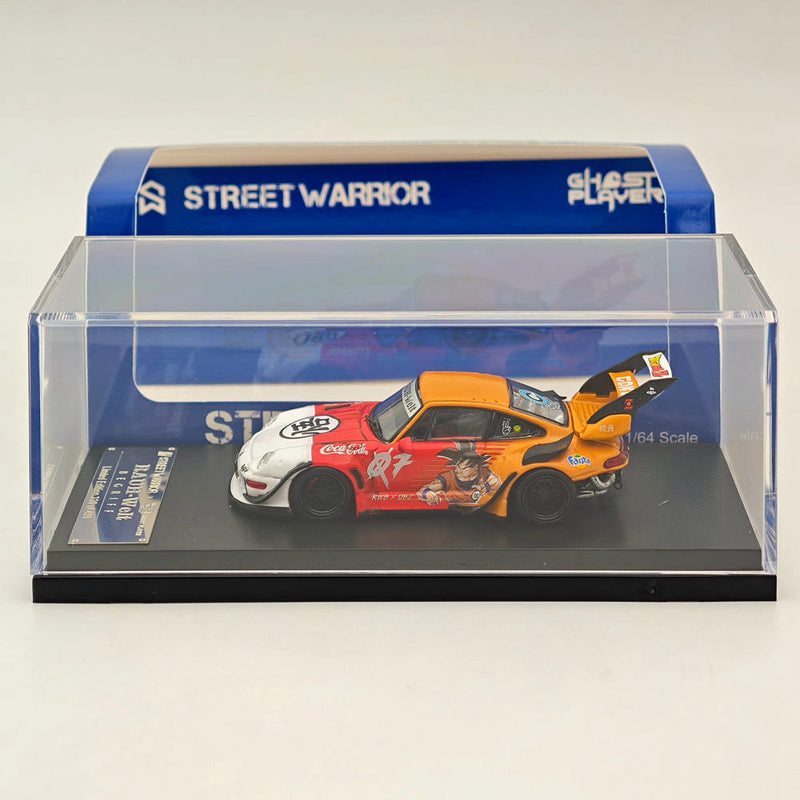 Street WARRIOR SW 1:64 Dragon Ball RWB 993 911 Racing Sports Pink Model Diecast Metal Car Collection