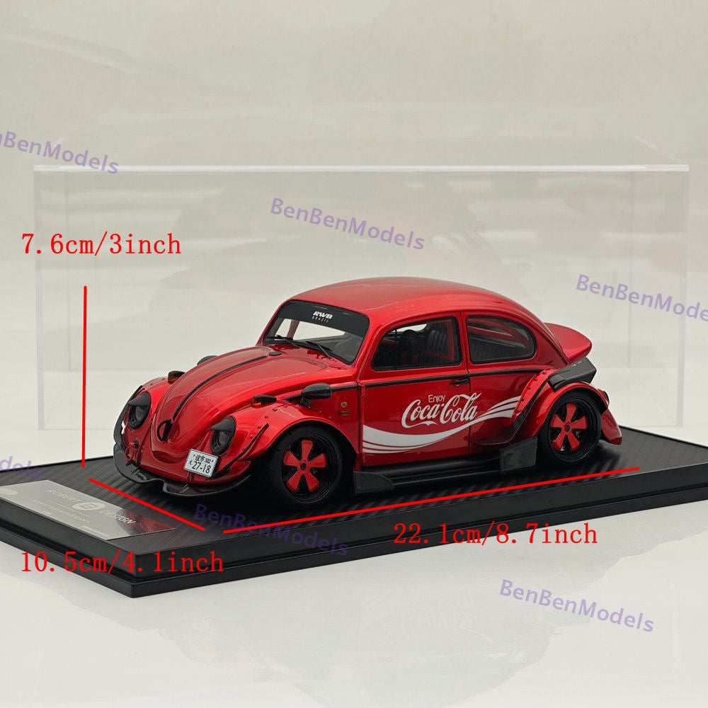 1/18 Volkswagen VW Beetle Wide Body Coca-Cola RWB Robert Design Resin Car Red