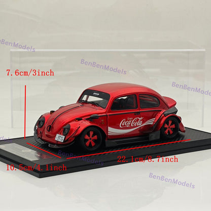 1/18 Volkswagen VW Beetle Wide Body Coca-Cola RWB Robert Design Resin Car Red