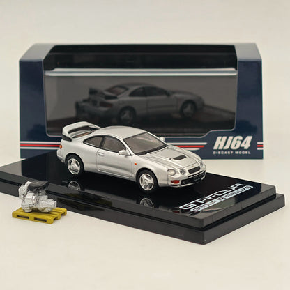 1/64 Hobby Japan Toyota CELICA GT-FOUR WRC Edition (ST205) w/ Engine HJ641064AS Silver Diecast Models Car Collection Auto Toys Gift In Stock - US