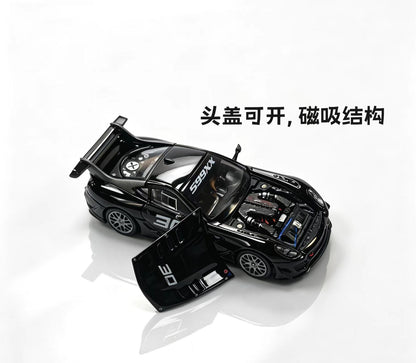 Rhino Model RM 1:64 599XX EVO Racing Sports Model Diecast Car Model Collection Gift with Openable Hood