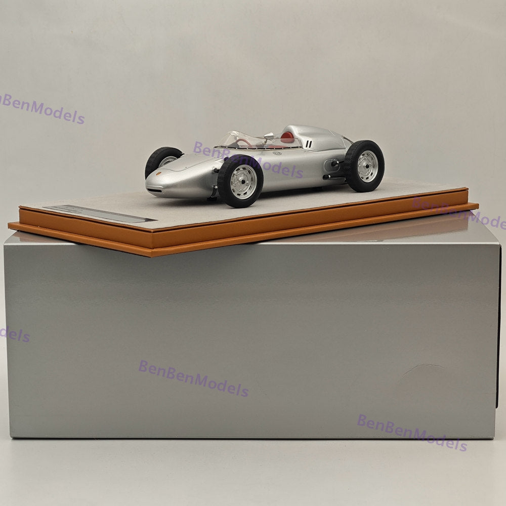 1/18 Tecnomodel Porsche 718 F2 Presse Version 1960 CA18-TMP002 Silver Resin