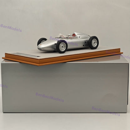 1/18 Tecnomodel Porsche 718 F2 Presse Version 1960 CA18-TMP002 Silver Resin