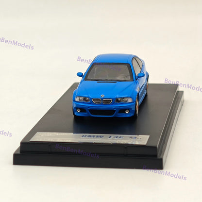 1:64 SH M3 E46 Blue Coupe Racing Sports Model HIGH REV SERIES Diecast Model Car