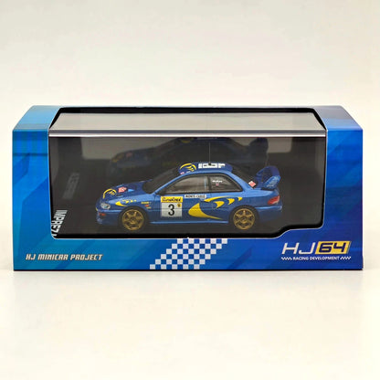 Hobby Japan 1:64 IMPREZA WRC 1997 #3 MONTE-CARLO Blue Diecast Model HJR642041A