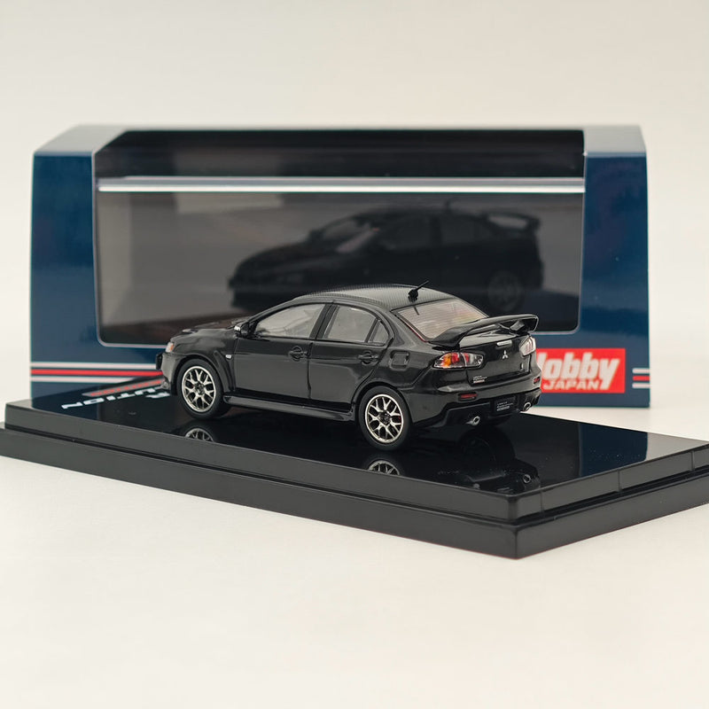 Hobby Japan 1/64 Mitsubishi Lancer Evolution X Final Edition Phantom Black Pearl HJ642053BBK Diecast Model Car Limited Collection