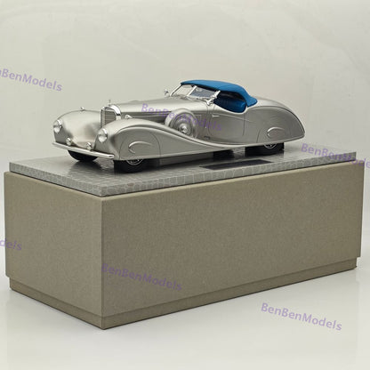 1/18 AMC Mercedes Benz 540K W29 Silver Stromlinien Roadster Erdmann & Rossi 1936