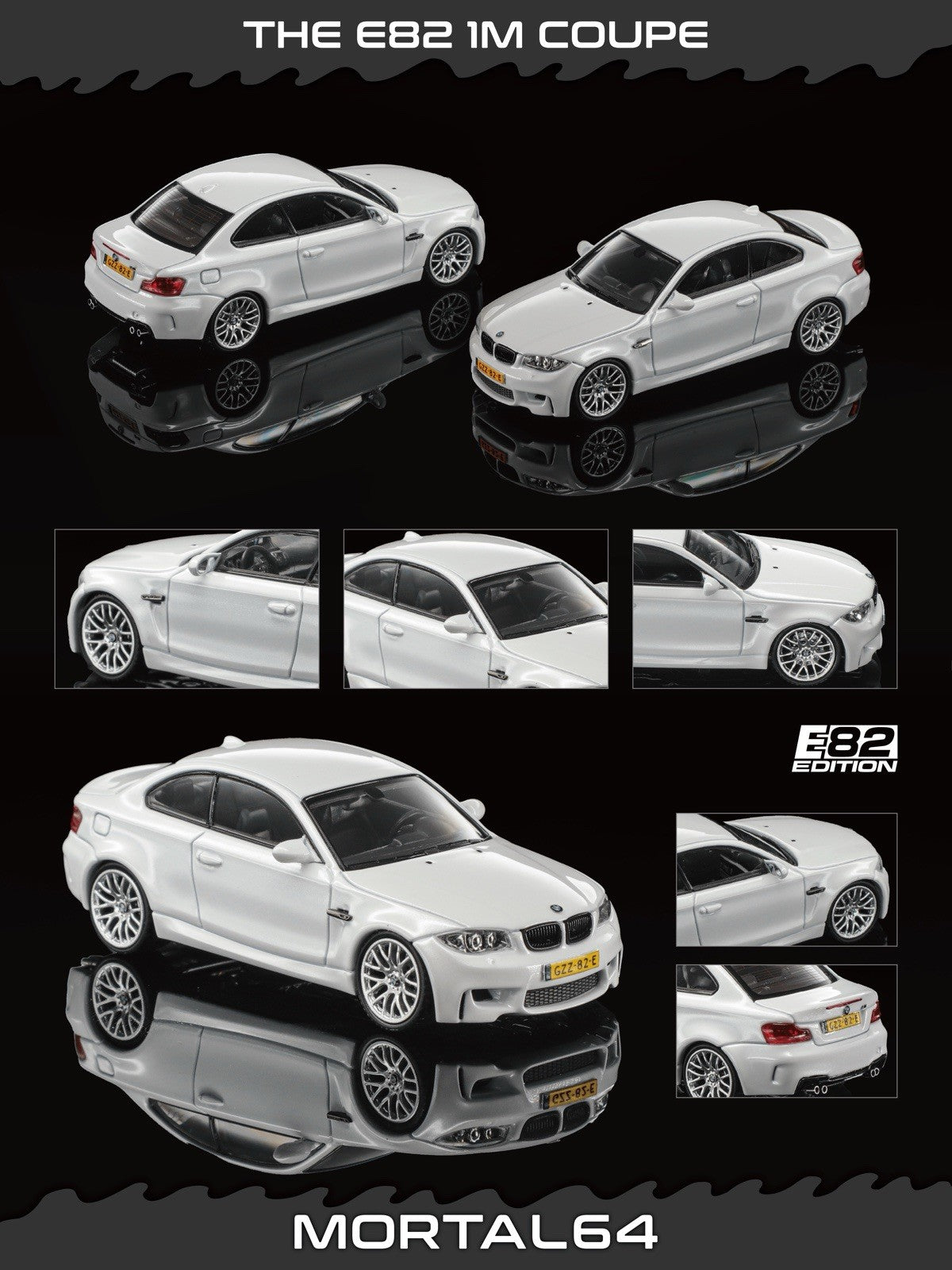 Mortal 1:64 BMW E82 1M Coupe Diecast Car Toy Model Hobby Limited Collection Gift