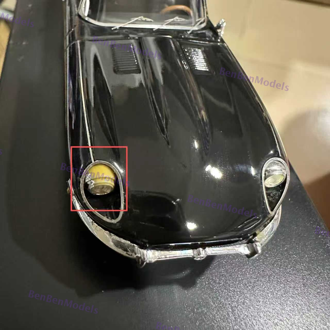 1:43 SCHUCO JAGUAR E-TYPE "HAROLD & AMP MAUDE" FUNERAL CAR - Resin Black Used