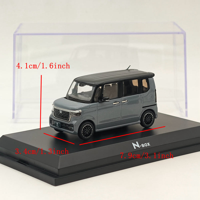 Hobby Japan 1/43 Honda N-BOX Custom Slate Grey Pearl & Black HJ431006GP Diecast Model Car Limited Collection