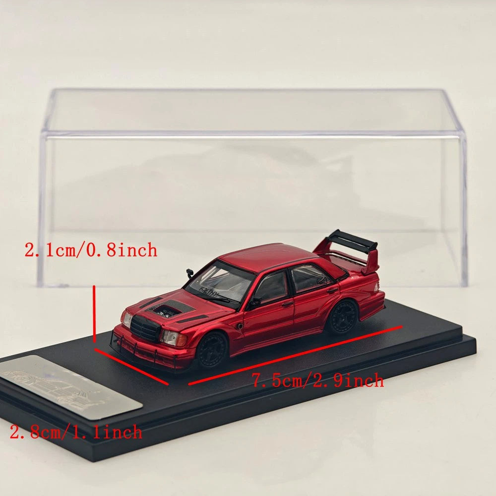 Rhino Model RM 1:64 W201 190E Modified Open Hood Diecast Model Car Limited Collection