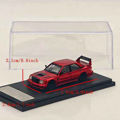 Rhino Model RM 1:64 W201 190E Modified Open Hood Diecast Model Car Limited Collection