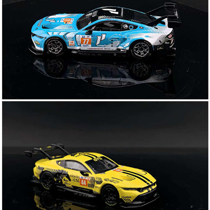 Pre order GT Model 1:64 Mustang GT3 Racing Iron Bottom Rubber Tire Diecast Model Car Limited Collection