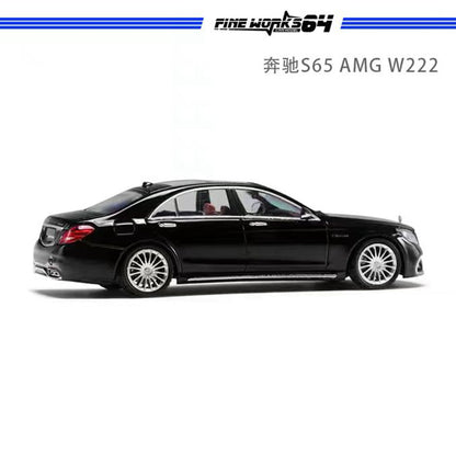 Fine Works 1:64 Mercedes Benz S65 AMG W222 Diecast Toys Car Models Collection Gifts Limited Edition