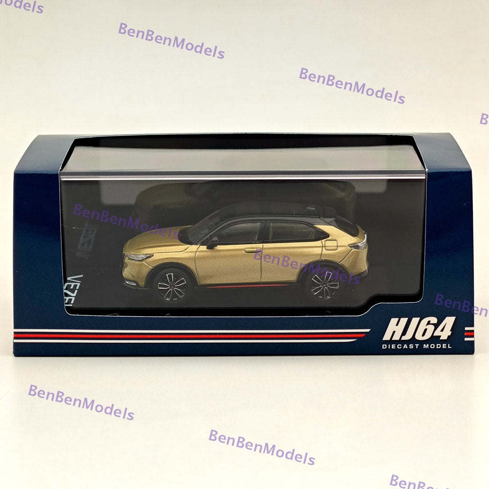 1/64 Hobby Japan VEZEL e: HEV PLaY Sand Khaki Pearl Diecast Model Car HJ642071K