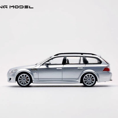 KING MODEL 1:64 BMW M5 E60 TOURING Wagon Diecast Toys Car Models Hobby Collection Gifts Silver--Available in UK - Purchase only from UK addresses