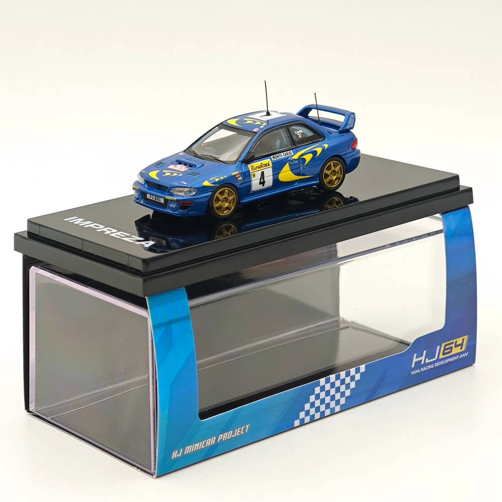 Hobby Japan 1:64 Impreza WRC 1997 #4 Monte-Carlo Winner Diecast HJR642041B Blue