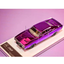 Maquette de voiture moulée sous pression LS Model 1:64 1969 Chargr Hazzard General Lee Édition Limitée Chrome Violet et Chrome Illusion