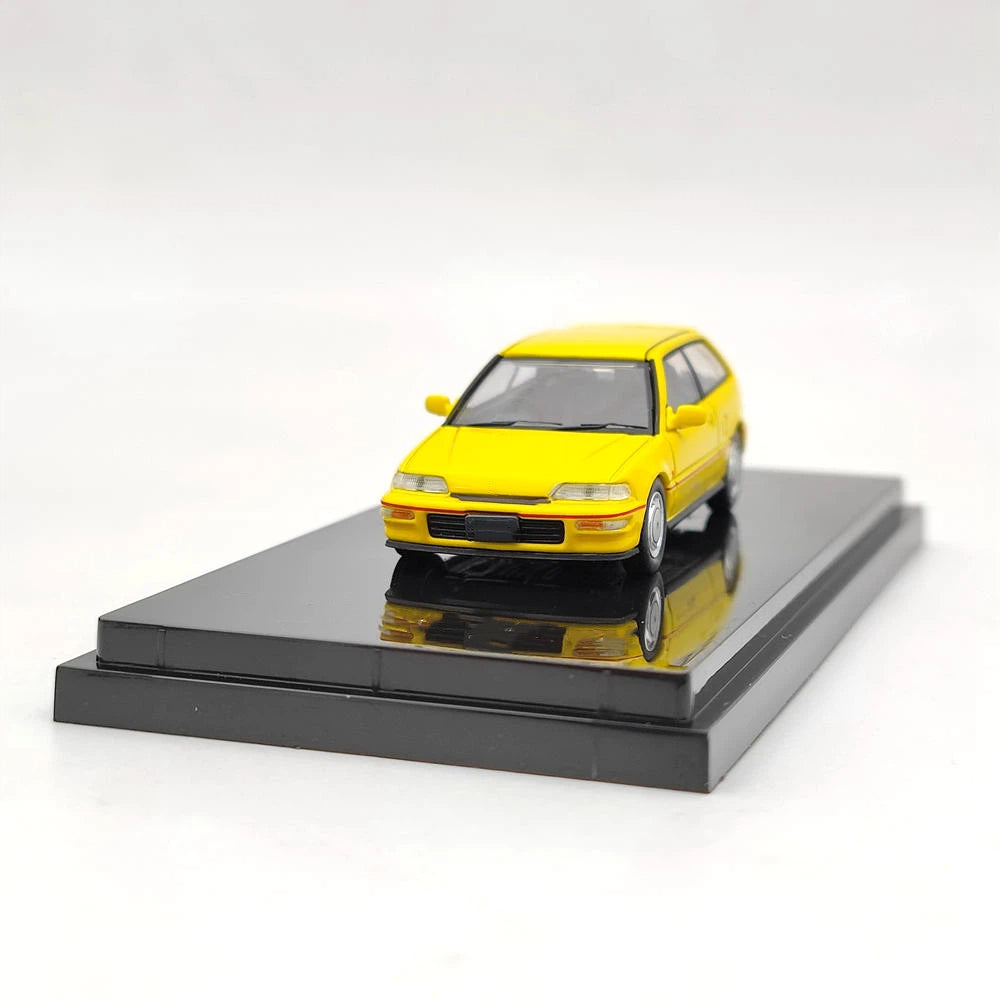 Hobby Japan 1/64 EF9 SiR Ⅱ Yellow HJ641031AY Diecast Model Toys Car Collection Gifts