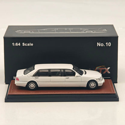 WTX 1 64 W140 S600 Stretch Limousine Black Diecast Model Collectible Display Car