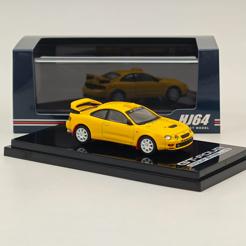 Hobby Japan 1/64 Toyota CELICA GT-FOUR WRC Edition (ST205) Customized Version / 8 Spokes Wheel HJ641064CY Yellow Diecast Models Car Collection