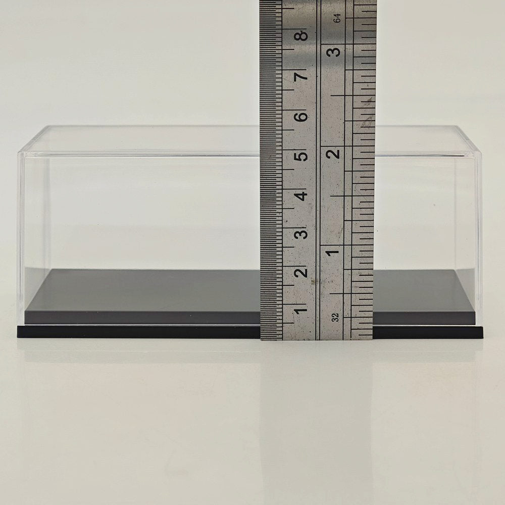 1:64 Scale Diecast Car Acrylic Display Case Dustproof Clear for Mini GT/XCartoys/Mortal/GCD Cars, 4.72"x2.28"x1.77", Red/Black/White