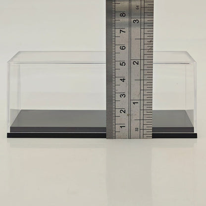 1:64 Scale Diecast Car Acrylic Display Case Dustproof Clear for Mini GT/XCartoys/Mortal/GCD Cars, 4.72"x2.28"x1.77", Red/Black/White